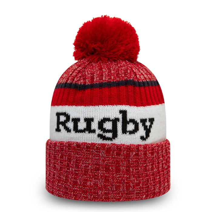 England Rugby Union Wordmark Bobble Pipohattu Punainen - New Era Lippikset Myynti FI-597836